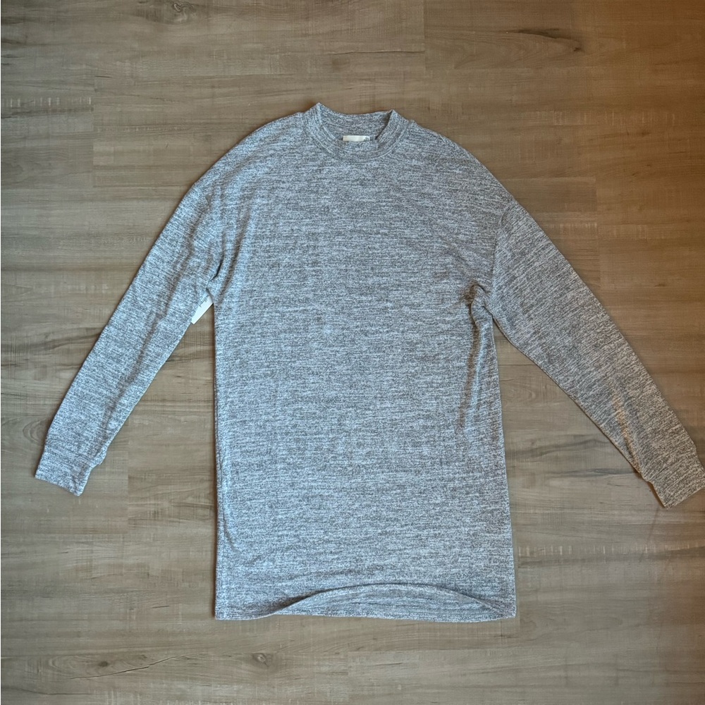 Aritzia Wilfred Free Verna Grey Marled Ling sleeve knit dress XXS NWT